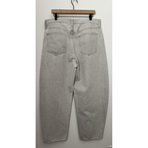 Agolde Women's Pale Gray Ballon Jeans Barrell Style Organic Cotton 32 USA - Picture 4 of 12